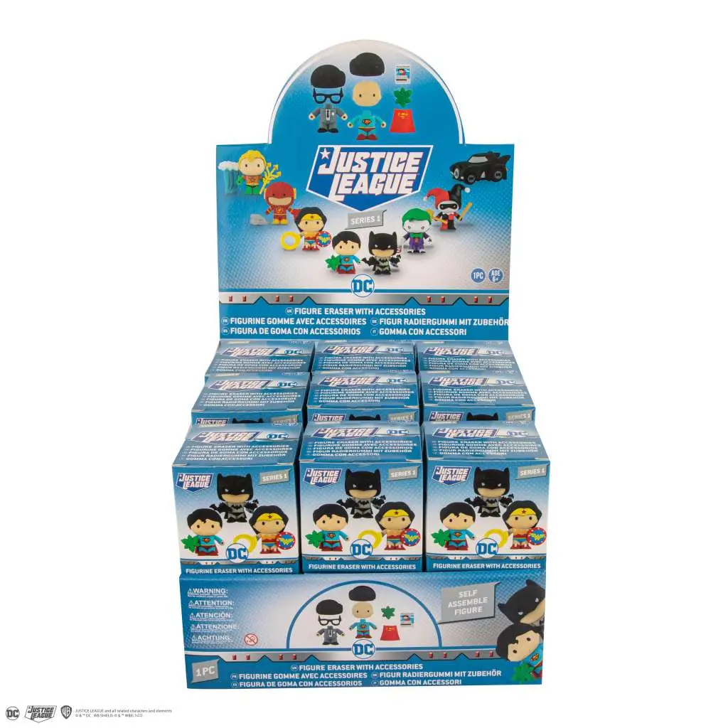 DC COMICS - Justice League Erasers Mystery Display Box (24) - Figurine